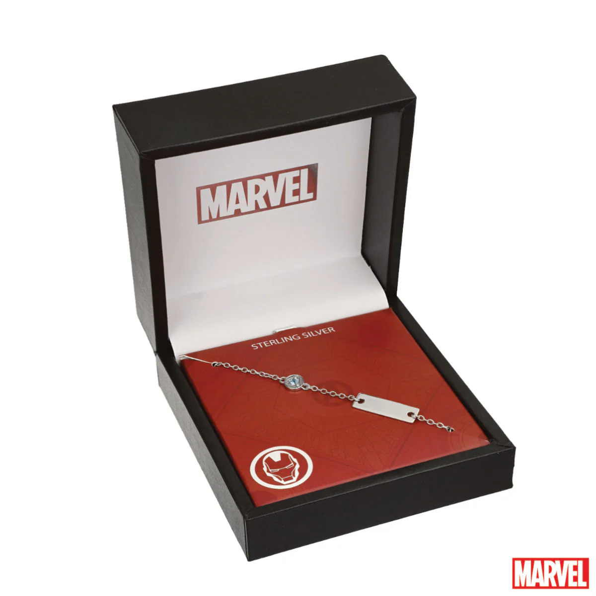 Bransoletka srebrna z blaszką - Iron Man - Marvel - Image 2