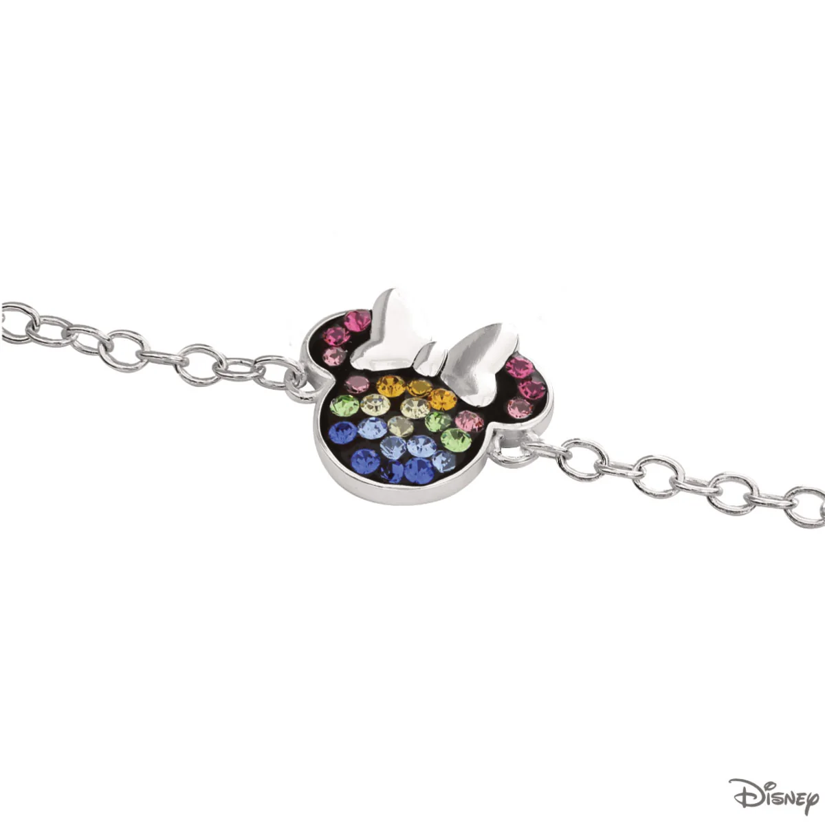 Bransoletka srebrna z cyrkoniami - Myszka Minnie - Disney - Image 2