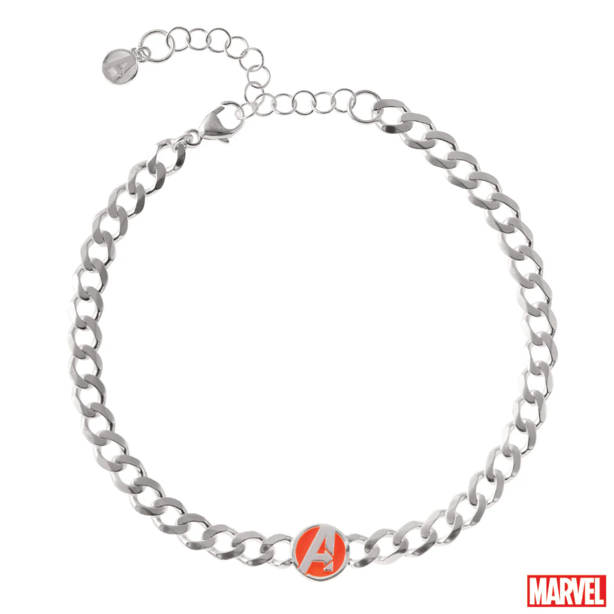 Bransoletka srebrna z czerwoną emalią - Awengers - Marvel