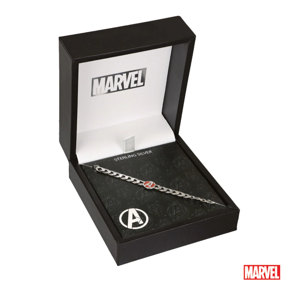 Bransoletka srebrna z czerwoną emalią - Awengers - Marvel - Image 2