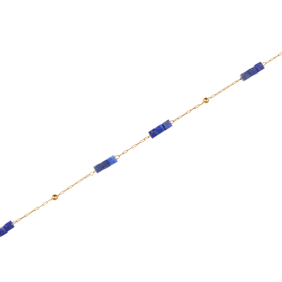 Bransoletka stalowa na nogę z lapis lazuli - Moderno - Image 3