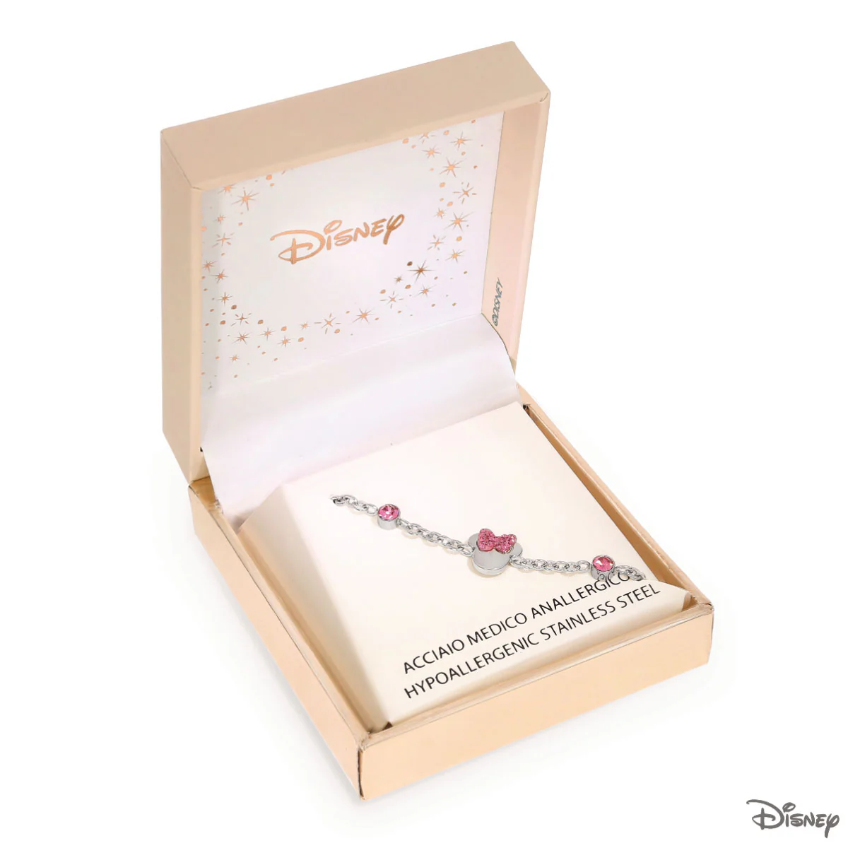 Bransoletka stalowa z czerwonymi cyrkoniami - Myszka Minnie - Disney - Image 3