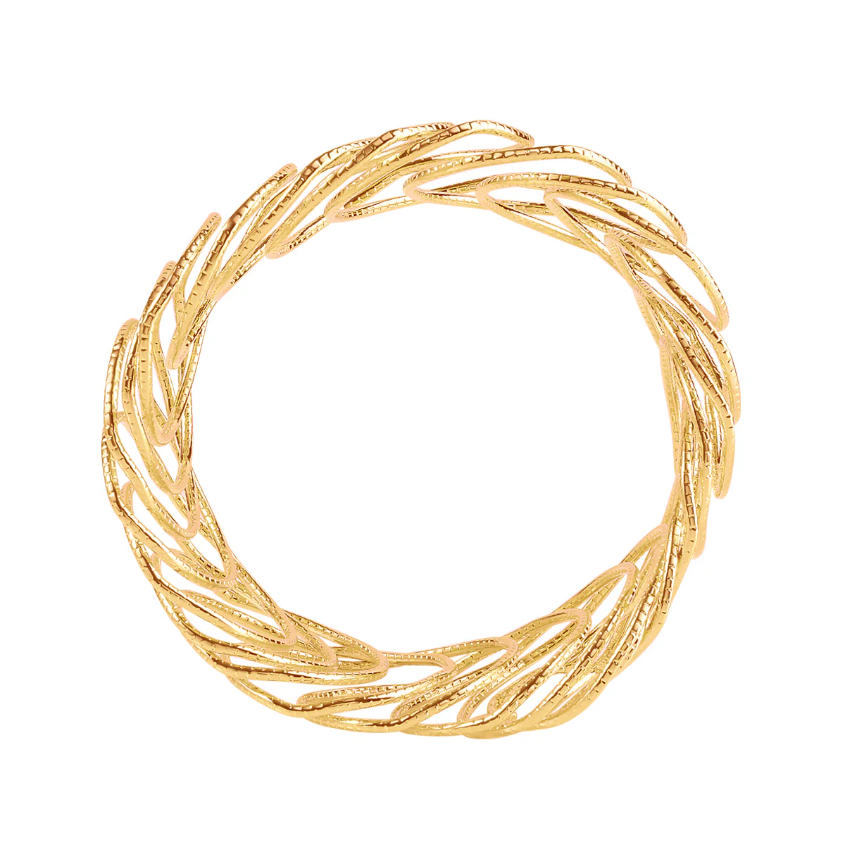 Bransoletka z mosiądzu pozłacanego - spirala - Moderno - Image 3