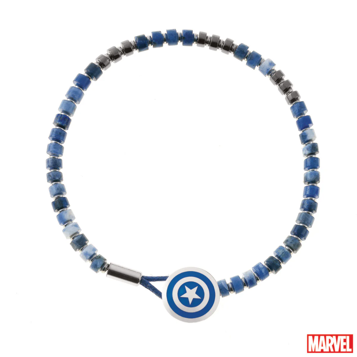 Bransoletka z niebieskimi koralikami - Kapitan Ameryka - Marvel