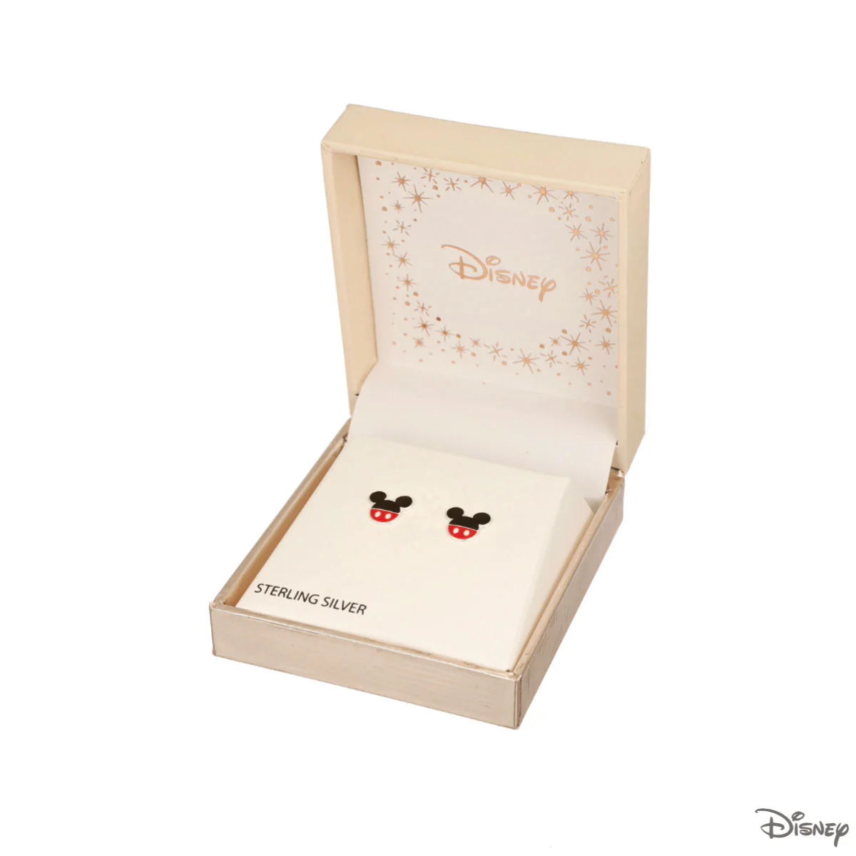Kolczyki srebrne z czarną emalią - Myszka Mickey - Disney - Image 2