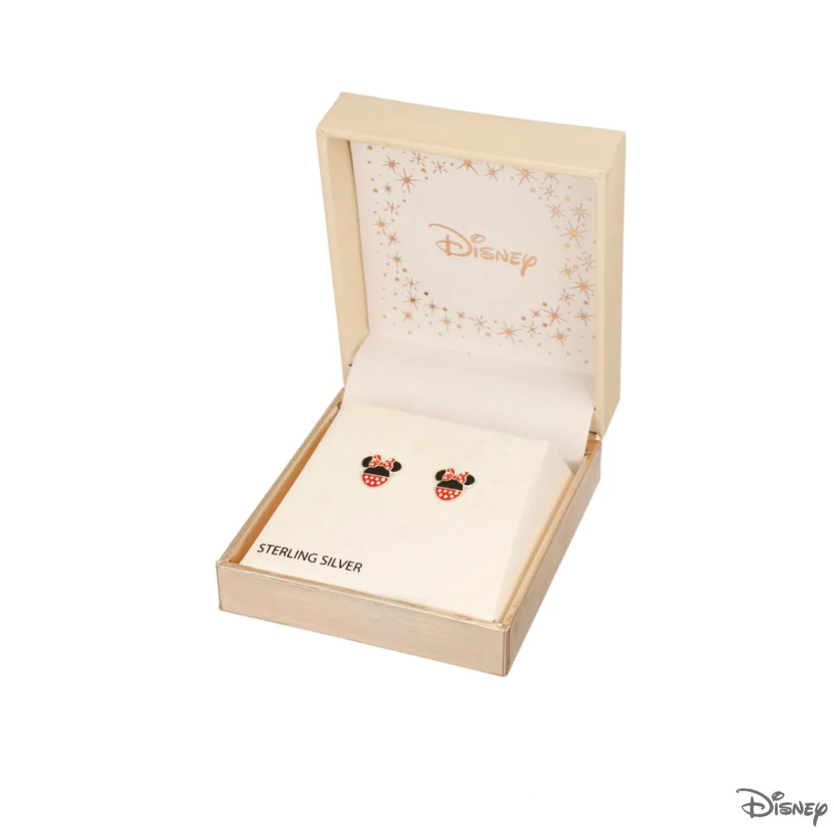Kolczyki srebrne z kolorową emalią - Myszka Minnie - Disney - Image 2