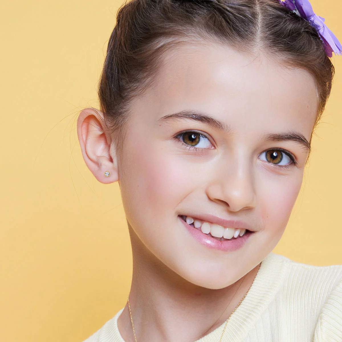 Kolczyki złote z cyrkoniami - Bambini - Image 2