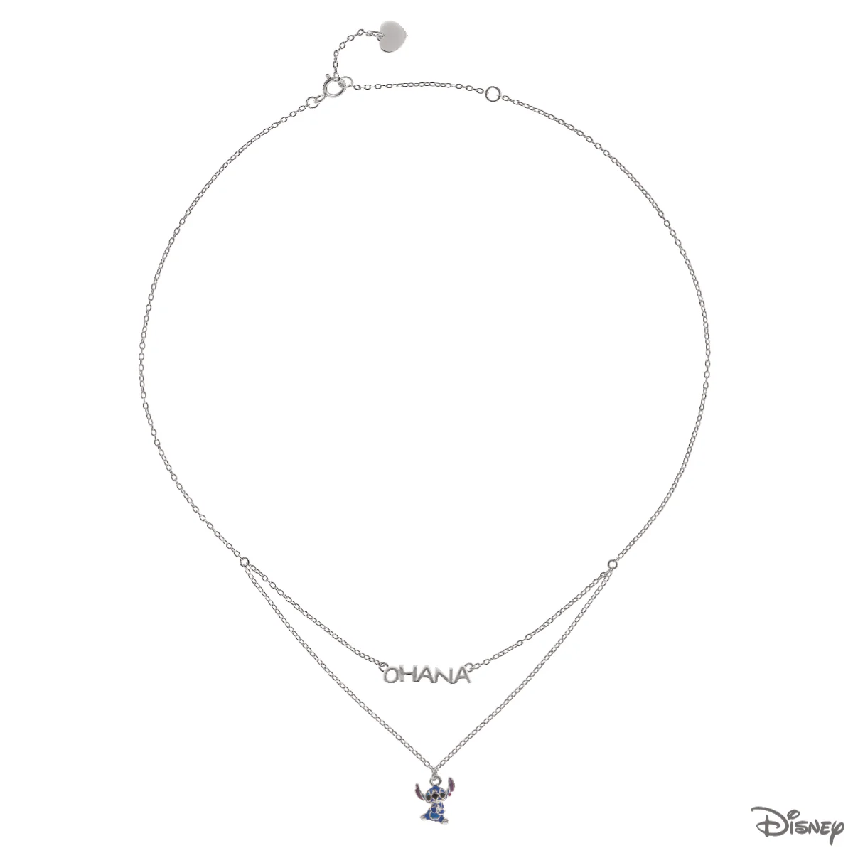 Naszyjnik srebrny z niebieską emalią - Stitch - Disney - Image 2
