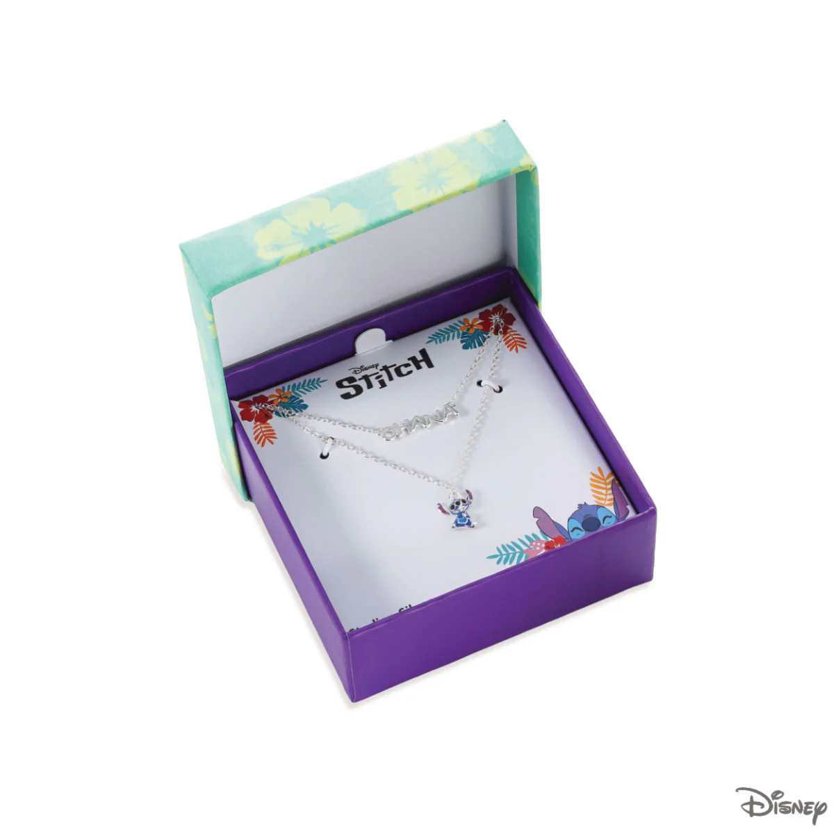 Naszyjnik srebrny z niebieską emalią - Stitch - Disney - Image 3