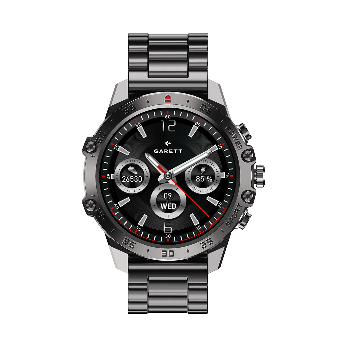 Smartwatch na czarnej bransolecie - Garett V14