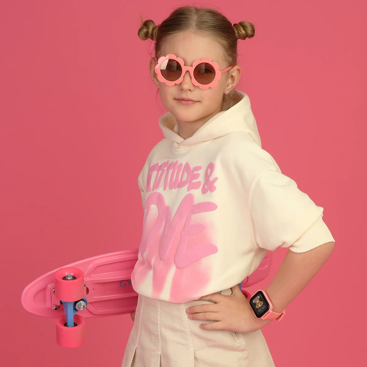 Smartwatch na różowym pasku - Garett Kids Rel 4G - Image 2
