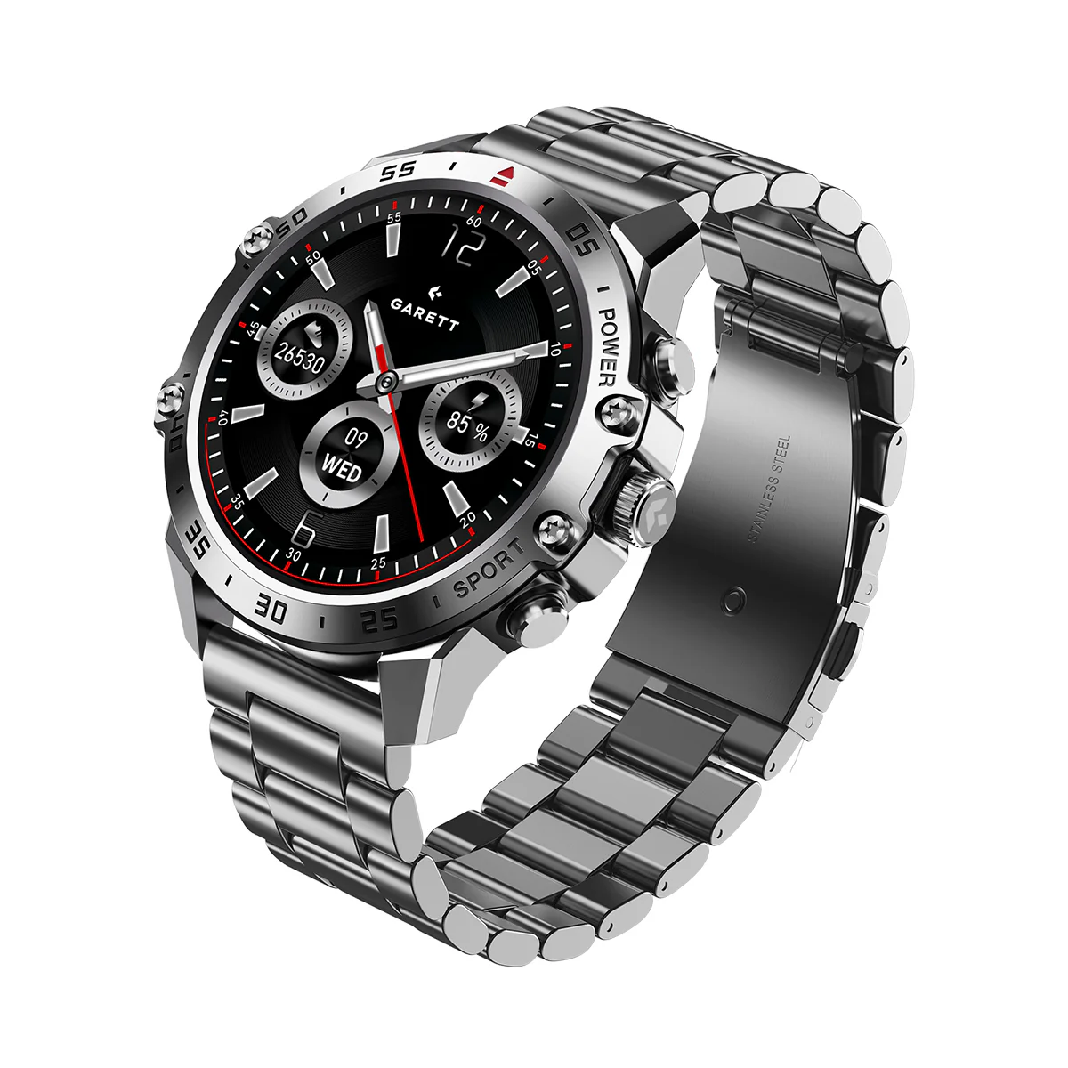 Smartwatch na srebrnej bransolecie - Garett V14 - Image 4