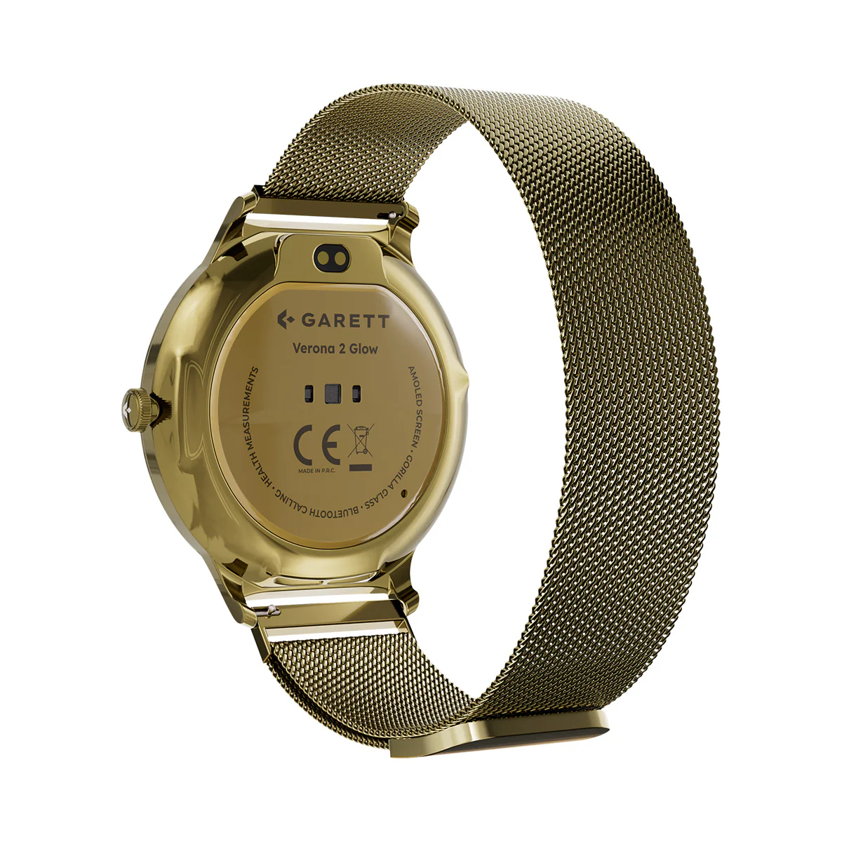 Smartwatch na złotej bransolecie mesh - Garett Verona 2 Glow - Image 3