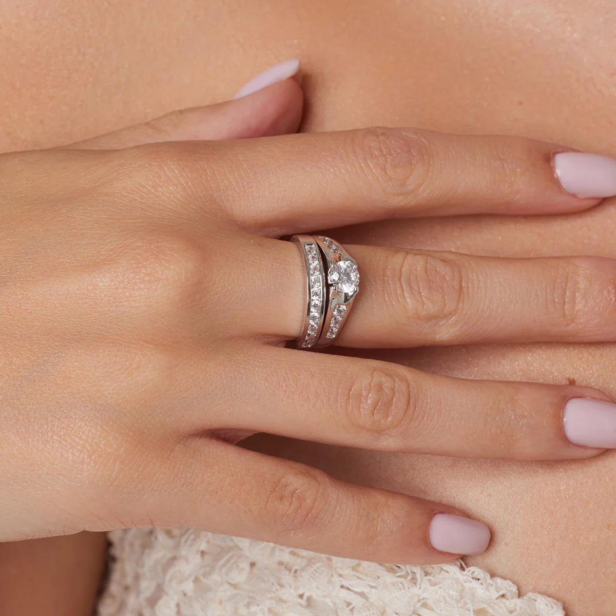 Pierścionek srebrny z cyrkoniami - Image 3