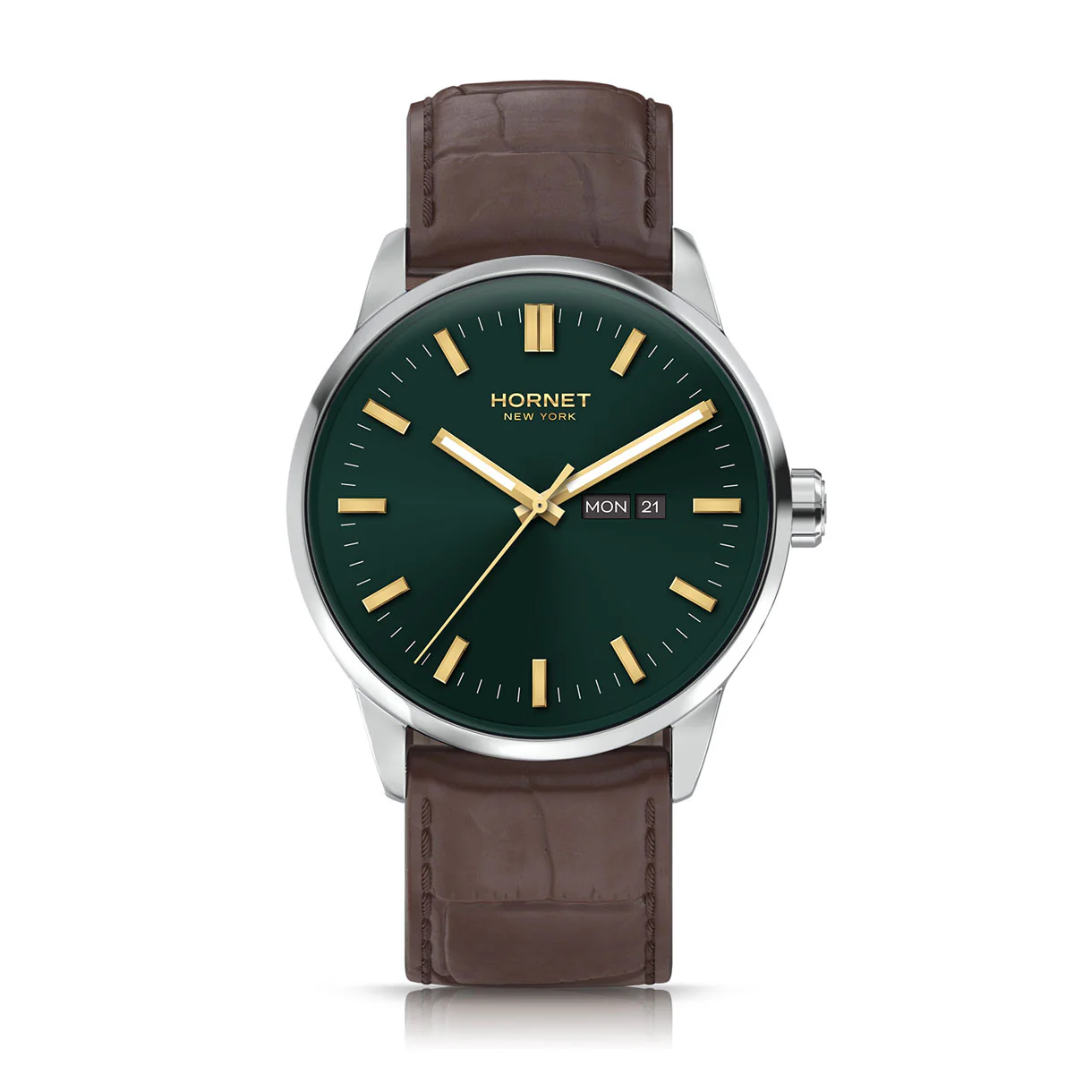 Zegarek na brązowym pasku - Hornet Art Deco
