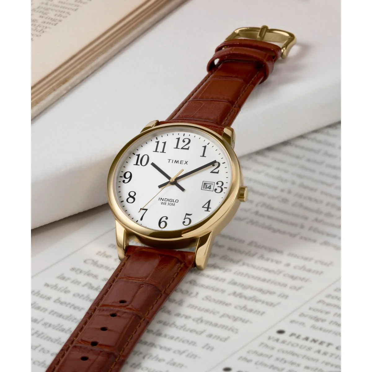 Zegarek na brązowym pasku - Timex Easy Reader - Image 4