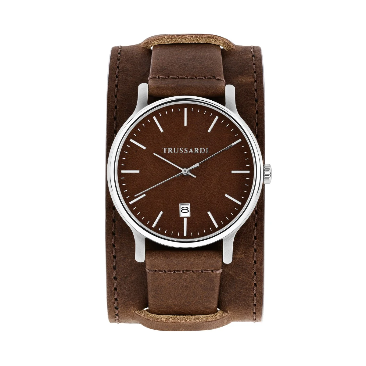 Zegarek na brązowym pasku - Trussardi New Gents