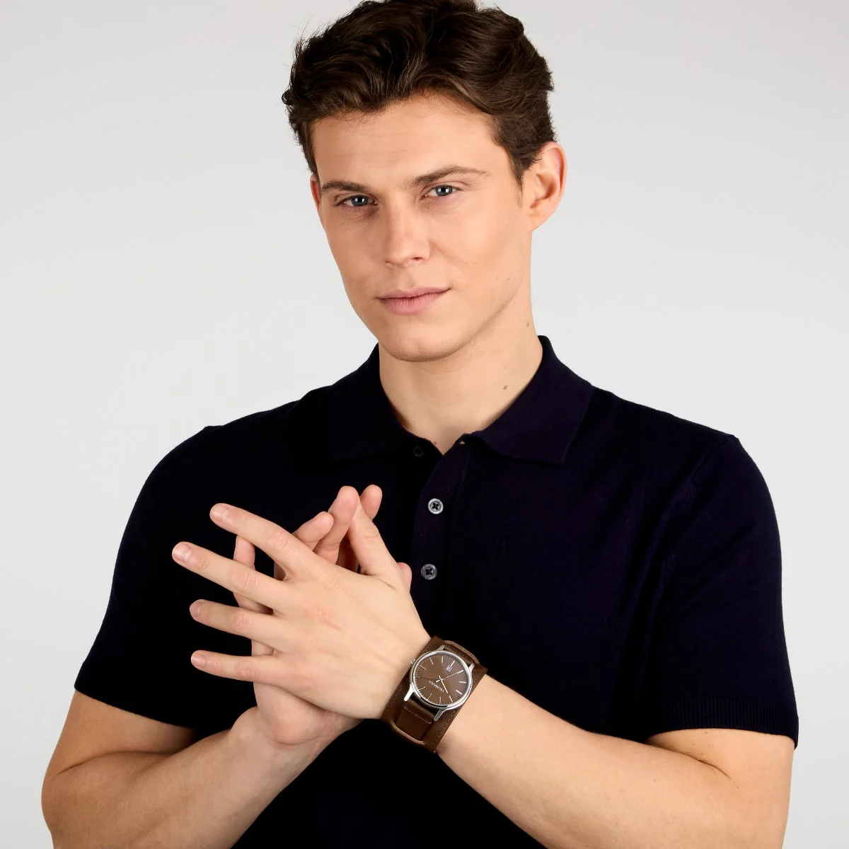 Zegarek na brązowym pasku - Trussardi New Gents - Image 2