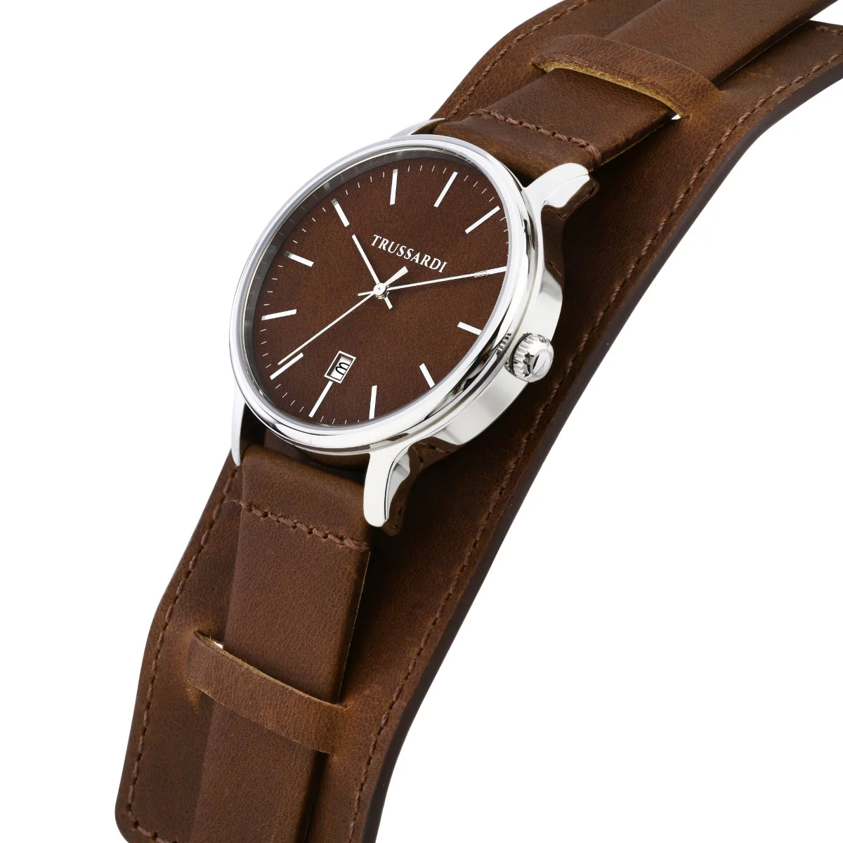 Zegarek na brązowym pasku - Trussardi New Gents - Image 5
