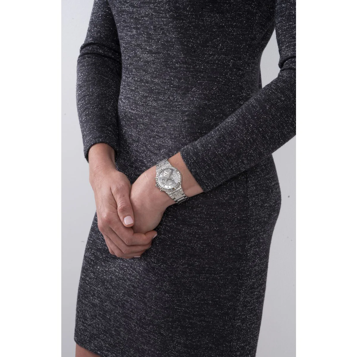 Zegarek na srebrnej bransolecie - Guess Sport Moonlight - Image 6