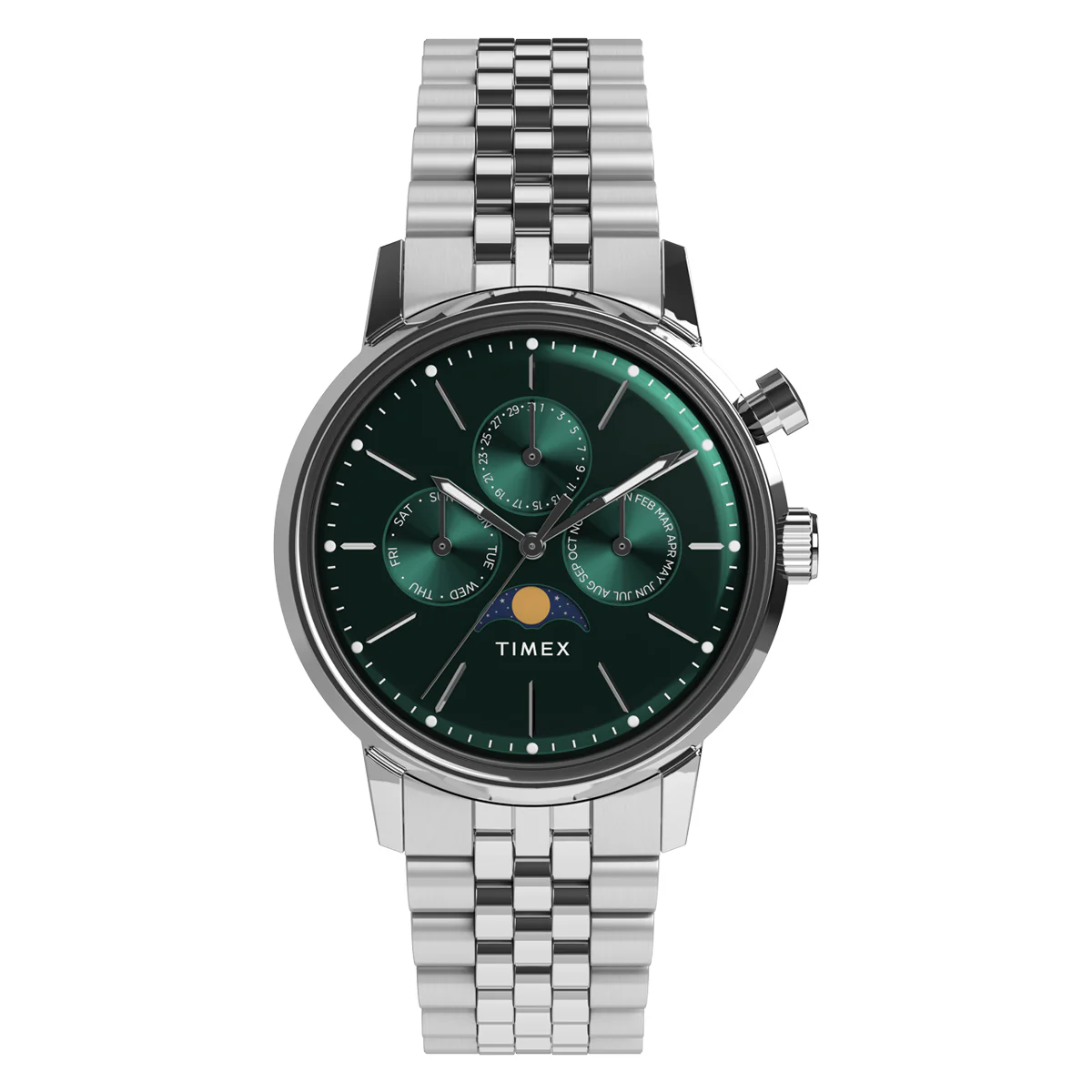 Zegarek na srebrnej bransolecie - Timex Marlin