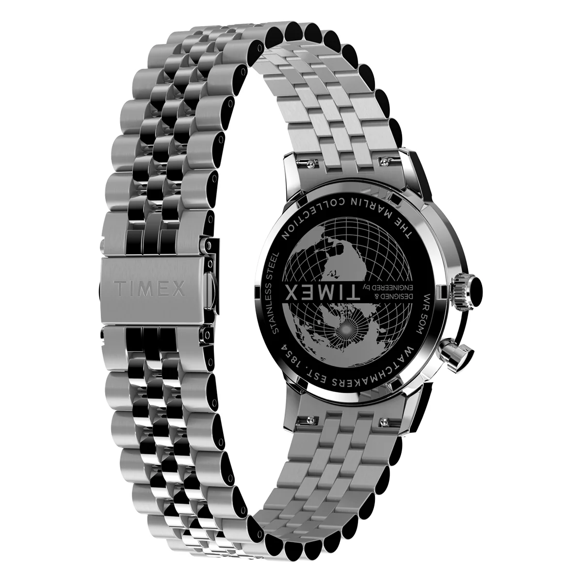 Zegarek na srebrnej bransolecie - Timex Marlin - Image 4