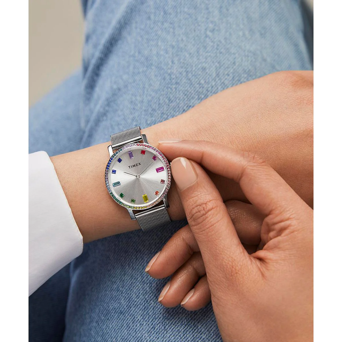 Zegarek na srebrnej bransolecie - Timex Transcend - Image 6