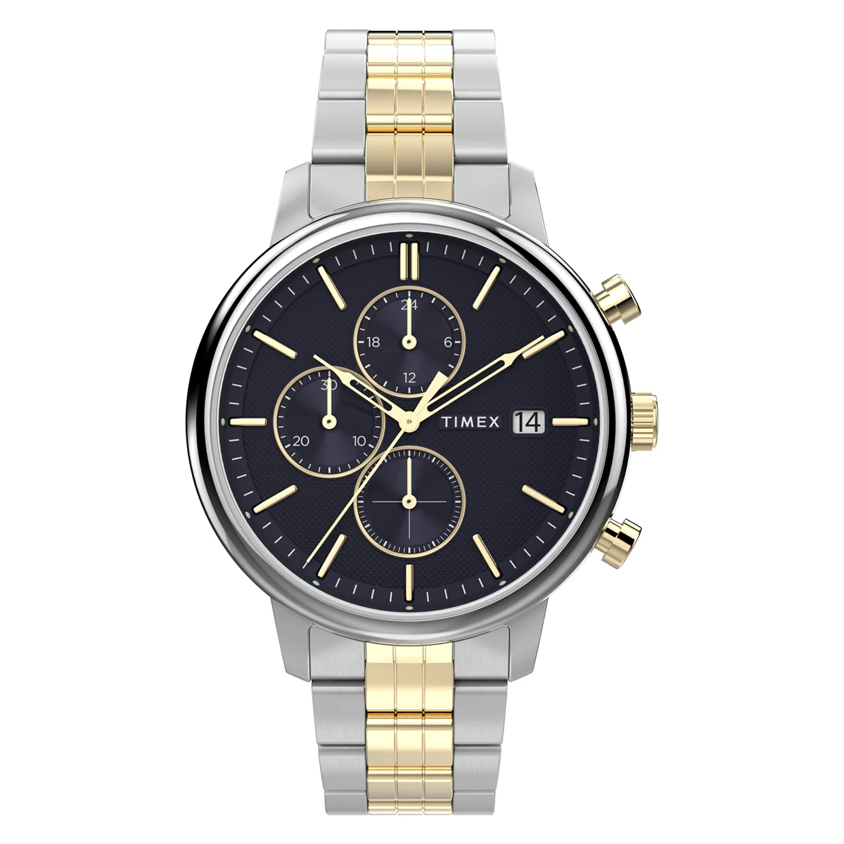 Zegarek na srebrno-złotej bransolecie - Timex Chicago