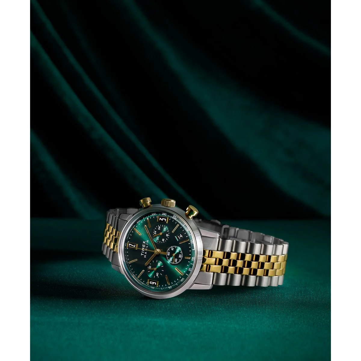 Zegarek na srebrno - złotej bransolecie - Timex Marlin - Image 6
