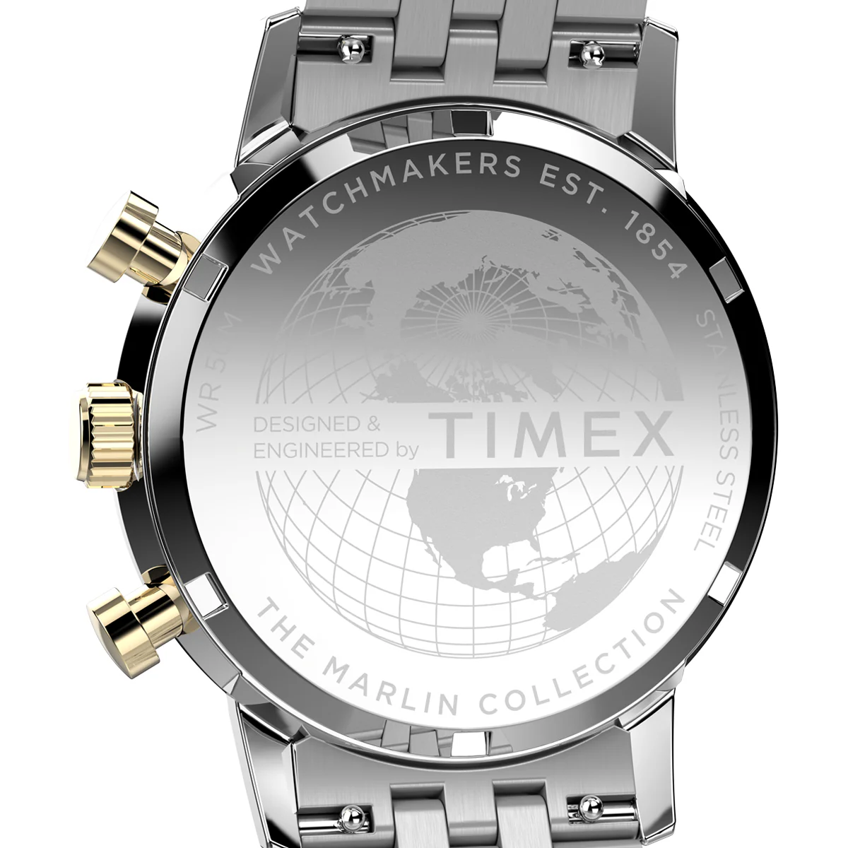 Zegarek na srebrno - złotej bransolecie - Timex Marlin - Image 9