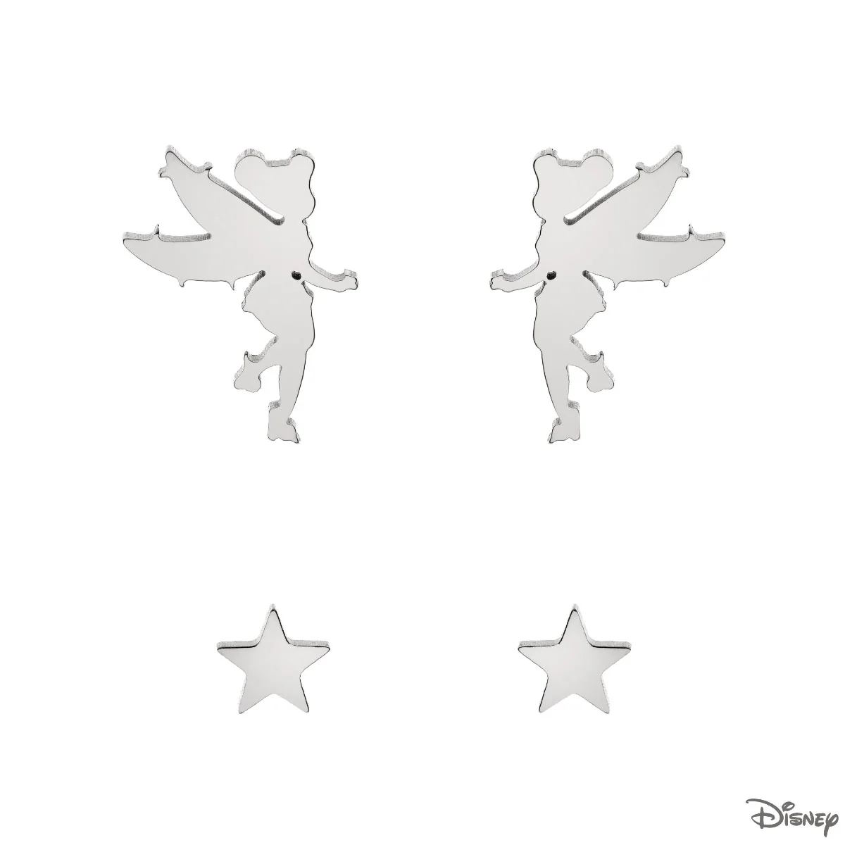 Zestaw stalowych kolczyków - Dzwoneczek - Disney